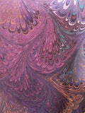 Scarf, purple medium weight silk rectangle 8" x 50"