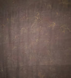 Large hand marbled charmeuse silk fabric, black