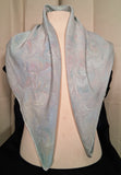 Scarf, very light blue medium weight silk square 34"x34"