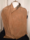 Scarf, brown medium weight silk rectangle 11"x53"