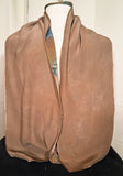 Scarf, tan medium weight silk rectangle 11"x53"