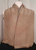 Scarf, tan medium weight silk rectangle 11"x53"
