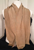 Scarf, tan medium weight silk rectangle 11"x53"