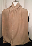 Scarf, tan medium weight silk rectangle 11"x53"