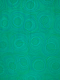 Large hand marbled charmeuse silk fabric, green
