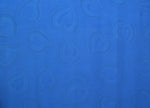 Large hand marbled charmeuse silk fabric, blue