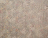 Large hand marbled charmeuse silk fabric, ecru