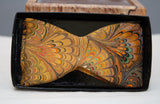 Gold bow tie, self-tie