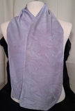 Scarf, lavender medium weight silk rectangle 8" x 50"