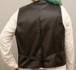 Silk vest, olive Size L