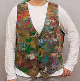 Silk vest, olive Size L