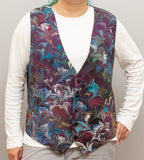 Silk vest, maroon Size XL