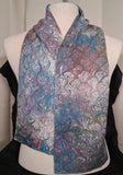 Scarf, white medium weight silk rectangle 8" x 50"