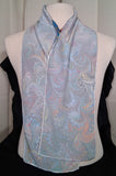 Scarf, white medium weight silk rectangle 8"x50"