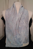 Scarf, white medium weight silk rectangle 8" x 50"