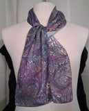 Scarf, white medium weight silk rectangle 8" x 50"