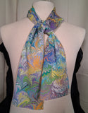 Scarf, white medium weight silk rectangle 8" x 50"